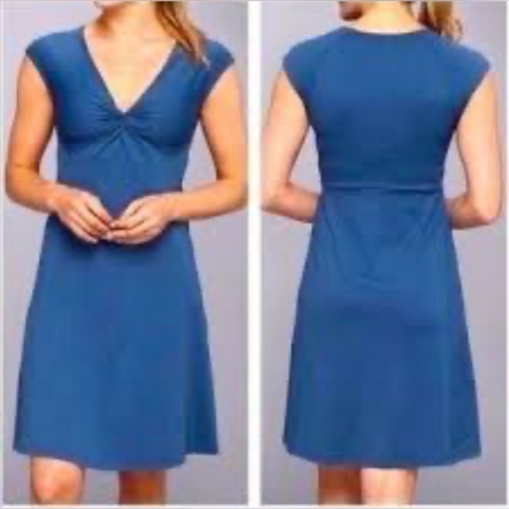 Patagonia XS Periwinkle Blue Seabrook A-Line V Neck Midi Dress